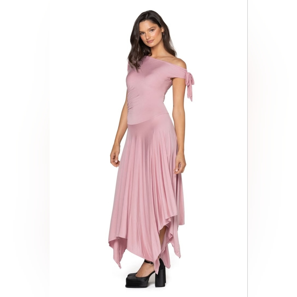 Blackmilk Pink Off The Shoulder Dress